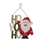 Wooden Plaque Wood Decoration Plaque Wooden Plaque Decorative XMAS With Letters Santa Snowman Squirrel Wire Handle