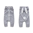 Wholesale baby bodysuit toddler clothes cute rabbit ears hooded onesie newborn baby sleeveless bunny romper