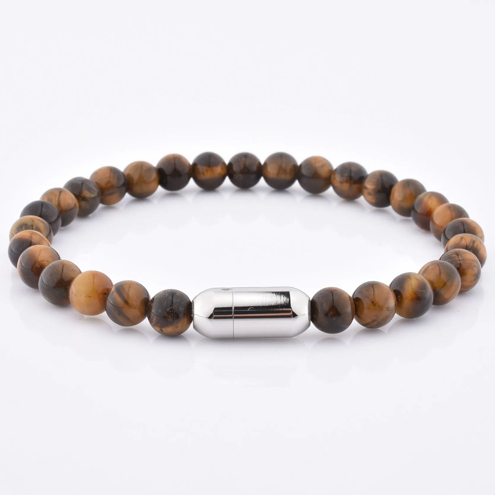 New Arrival Best Selling Products Yellow Tiger Eye Stone CZ triangle Charm Bracelet