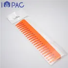 Orange color salon plastic wide tooth comb for barber hair styling