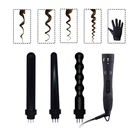 Rose Gold Hair Curler And Straightener Iron Combination Set Curlers