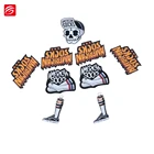 China supplier vinyl die cut sticker printing custom sticker logo print cute cartoon socks label