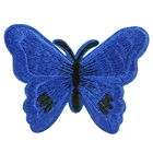 Custom 100% Embroidered Blue Butterfly Embroidery Patches Iron On Butterfly Embroidery Patches
