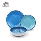 3pcs kitchen utensils gift Eco-Friendly melamine plastic chinese rice bowl plate tableware dinnerware set