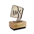 Wooden Personalized Design Metal Engraving Plate Wooden Trophy Base
