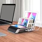 4 Port USB Portable Wireless Charging Desktop Station Stand For Phone