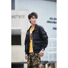 Jacket Men Corduroy Factory Dropshipping Black Side Stripe Winter Sports Jacket Men Corduroy Bomber Jacket