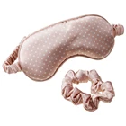 Girl Used Silk Like Sleeping Eye mask With Hair Scrunchie