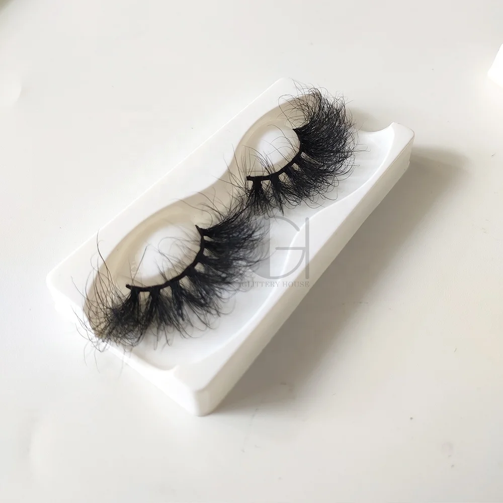 D Mm Long Dramatic Fluffy Real Mink Lashes D Mink Eyelash Handmade