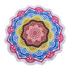 Personalized Weighted Round Mandala Beach Towel