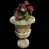 Home hand carved marble decorative garden stone flower pot
