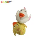 Duck Duck Latex Squeaky Rubber Duck 4 Colors For Baby Bath Playing