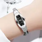 Ladies metal watch women gift bangle hand watch for girl attractive colorful with bracelets