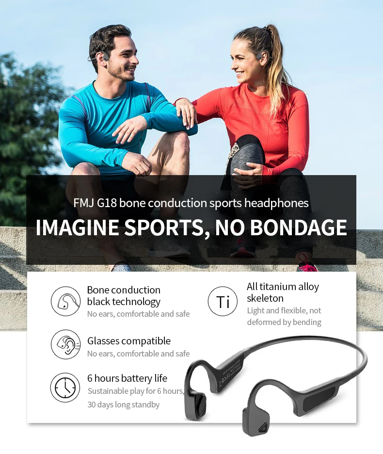 Golden Sky High Quality Wireless Bluetooth Earphone Headset Earbuds Earpiece Men And Women Universal Bone Conduction Earphone - ANKUX.COM