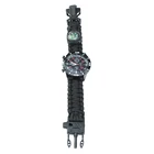 Compass Paracord Bracelet Paracord Survival Watch Multi Function Digital Watch Outdoor Survival Gear for Hiking&Camping