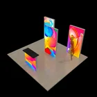 New advertising square aluminium frame custom uv fabric double sided portable display stand LED lightbox SEG light box