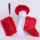 Black Fur Fashion Black Ladies Faux Fur Boot Set Covers Vendor