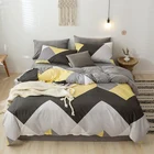 100% Cotton 4 Piece Dyed Bed Sheet Set Bedding Set