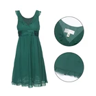 MANULENA Latest Design Summer Sexy Women Emerald Green Ruffled Sleeveless Lace Hem 100% Silk Lady A Line Dress