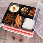 4 5 6 compartments plastic food container meal prep containers disposable plastic container with divide