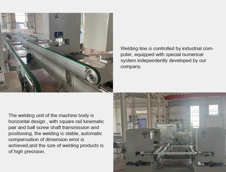 PVC Automatic Window Welder Cleaning Machine Production Line