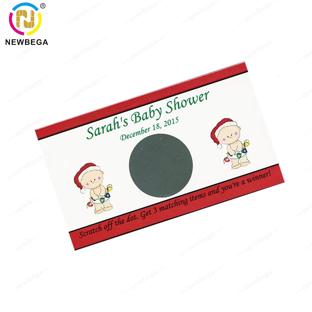 scratch off paper cards custom printed greeting/gift/business