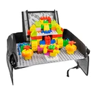 Car Kids Car Seat Travel Tray Multi Functions Dust Proof Foldable Kids Car Seat Travel Lap Tray