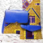 Top Quality Custom Super Java African Dutch Wax Print Fabric Clutch Bag