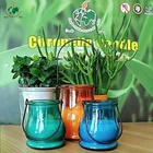 Citronella Candle Colored Glass Outdoor Customized Handmade