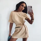 YH2753 New Arrival Summer 2020 Clothes Fashion O-Neck Short Sleeves Women Dress