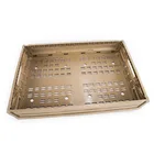 Logo Customization Box Plastic Supermarket Wood Like Plastic Crate Supermarket Eggs Box Convenient Folding Crate
