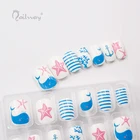 Nails Kids Kids Nails 24pcs Whale Starfish Summer False Nails Pre-glued For Kids