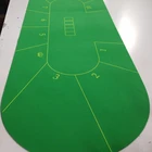 Customized silk-screen eco-friendly rubber casino table mat rubber poker table mat