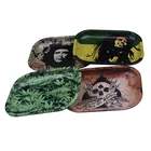 tin rolling tray Customized Shape tin tray with handles round tin tray