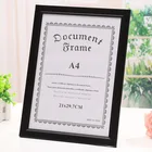 A4 Hot Sale Eco-friendly Black Frame Document Certificates Photo Frame
