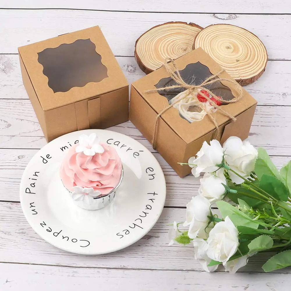 brown bakery pastries cupcakes small cakes cookies paper gift
