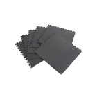 Black Interlocked MMA Gym Leaf Grain EVA Exercise Puzzle Floor Mat