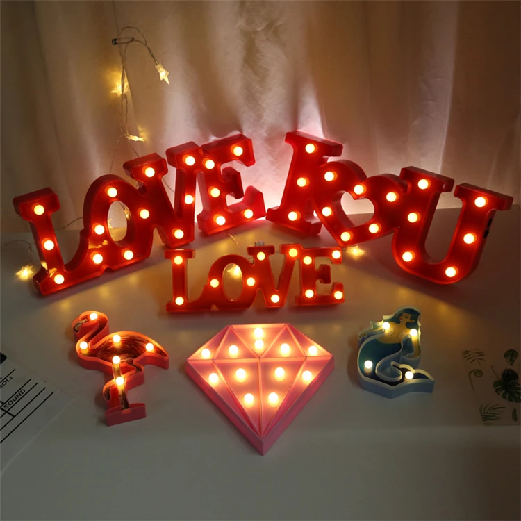 Battery Operated Night Table Light LED Christmas Decoration Light Giraffe Shaped Marquee Light