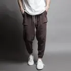 Spring autumn 2019 men's leisure pants double-deck colour trousers cotton mens casual pants