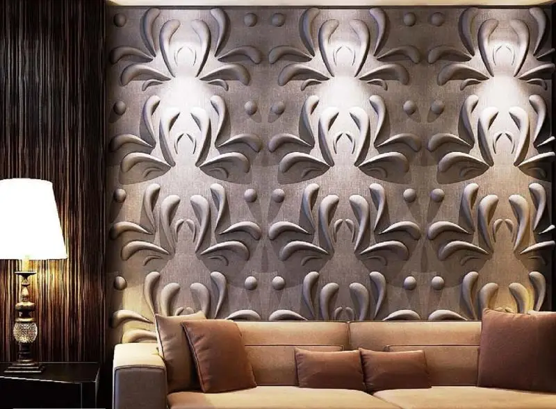 New design daisy wall panel PVC wall paper interior decoration