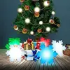 Wholesale RGB color change Christmas tree light decoration glowing led snowflake ornaments
