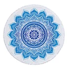 Ecofriendly mandala round beach towel with logo