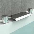 two handles bath filler mixer tap chrome bathroom faucet