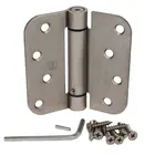 4 inch Satin Nickel Single Action Black Spring Door Hinge