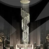 Senior large lighting customized one-stop installation service indoor staircase hotel crystal glass luxury pendant light
