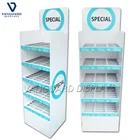 Retail Corrugated Carton Floor Standing Cardboard Display Rack Stand, Can Hold 30kg per Shelf