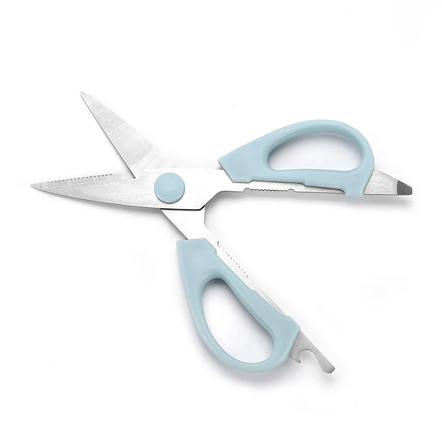 Custom Color Rubber TPR Handle High Quality 8INCH Stainless Steel Chicken Bone Kitchen Food Scissors