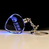 Custom Fashion 3D Light Up Transparent Photo Crystal budget Keyring/Flashlight Crystal Key Chains/Beautiful Keychain