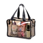 Waterproof transparent PVC toiletry bag for ladies clear travel bag