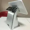 factory price 15.6" +15.6 high quality dual touch screen pos with 80mm printer